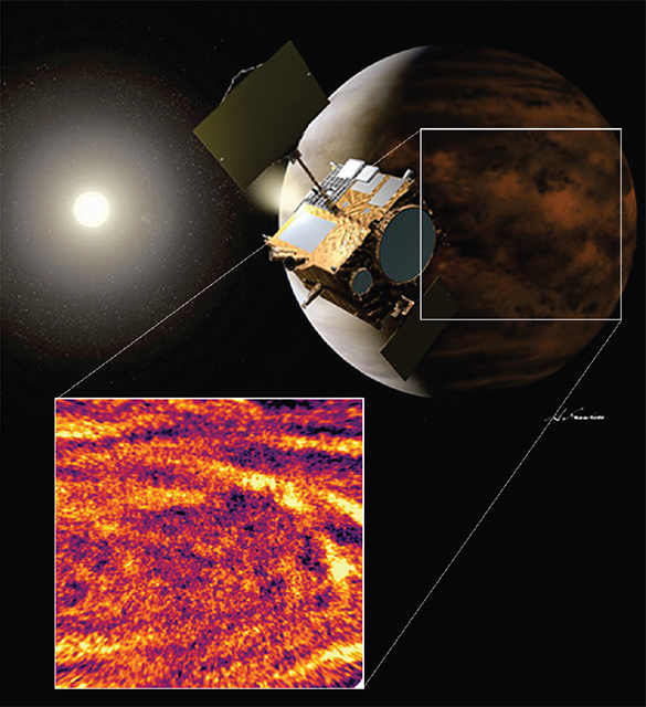 金星と「あかつき」の想像図