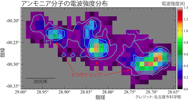 N49のアンモニア分子の空間分布