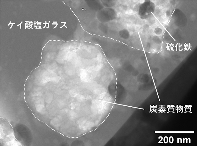 溶融物中の炭素質物質