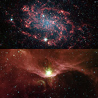 ʡʾNGC 300βʲSharpless 140ȸƤФ롢ޤ줿ФҤ᤯ΰβ